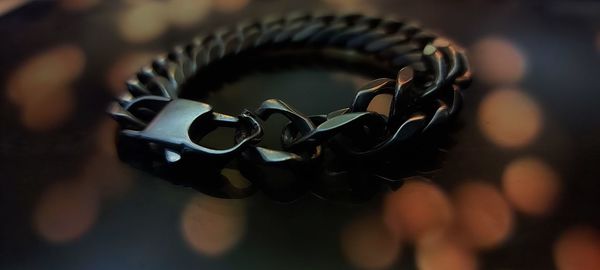 Close-up of metallic object