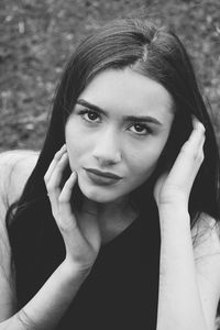 Close-up portrait of young woman