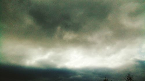 Low angle view of storm clouds in sky