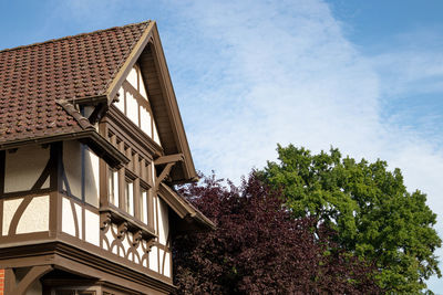 Low angle view of building against sky