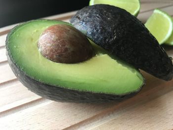 High angle view of fruits on table