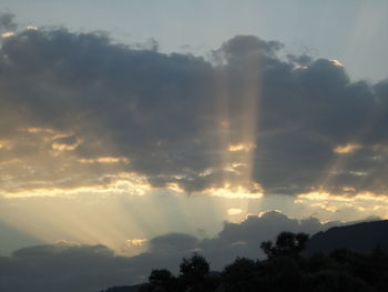 Scenic view of landscape against cloudy sky