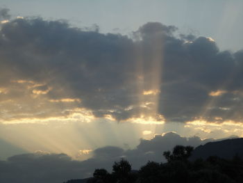 Scenic view of landscape against cloudy sky