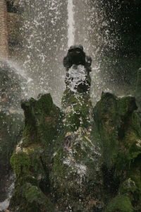 Water splashing on rock