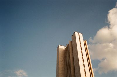 Low angle view of modern building against sky