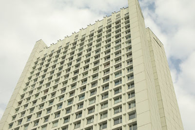 High building. there are many windows in the house. skyscraper in the city.