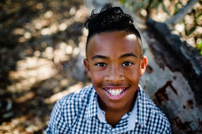 Portrait of boy smiling