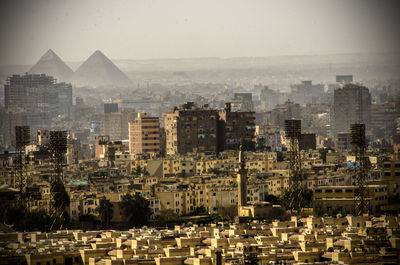 Aerial view of buildings in city