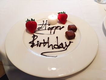 Close-up of cake in plate