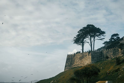 Low angle view of castle against sky