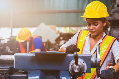 Man working in traditional clothing