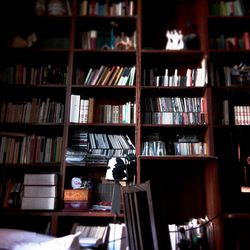 Full frame shot of books in library