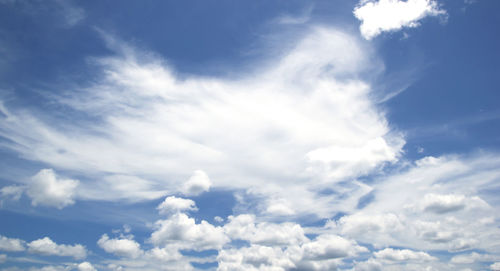 Low angle view of clouds in sky