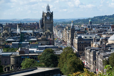 Aerial view of buildings in city