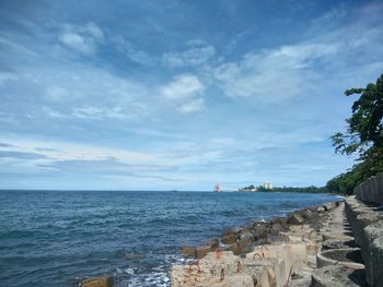 Scenic view of sea against sky