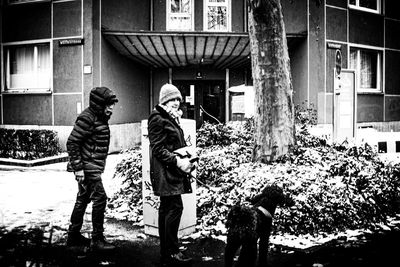 black and white