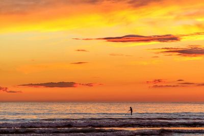 Scenic view of sea during sunset