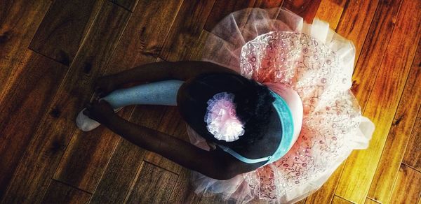 High angle view of fish in plate on table