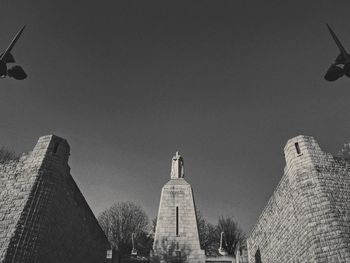 Low angle view of buildings against sky