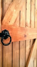 Close-up of wooden door