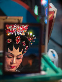 Close-up portrait of woman