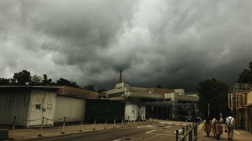 Road against cloudy sky