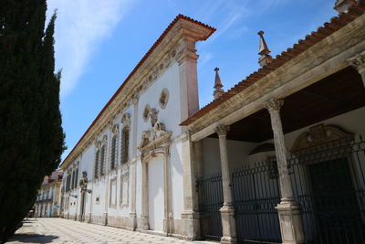 Low angle view of old building against sky