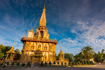 Cathedral against cloudy sky