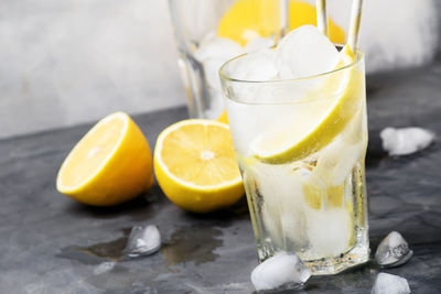 Close-up of drink on table