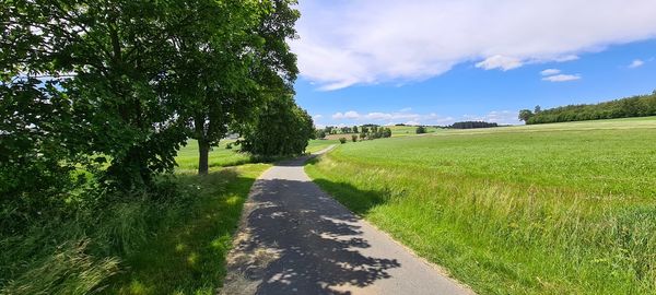 Scenic view of land against sky