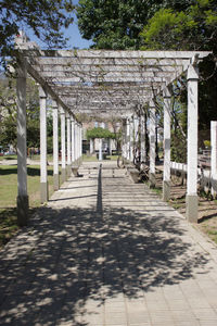 Empty footpath in park