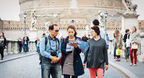 Group of people in city