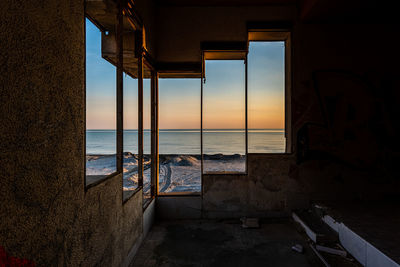 Interior of abandoned building