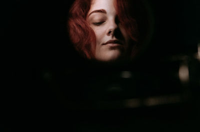 Close-up portrait of a young woman