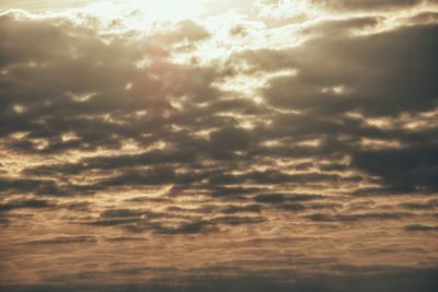 Low angle view of sky during sunset