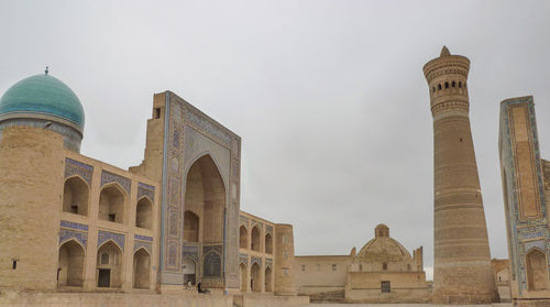 View of po-i-kalyan complex in bukhara, uzbekistan