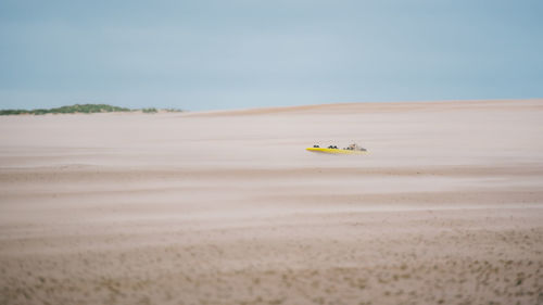 Scenic view of desert against sky