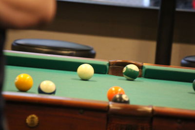 Close-up of balls on table