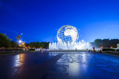 Fountain against clear sky