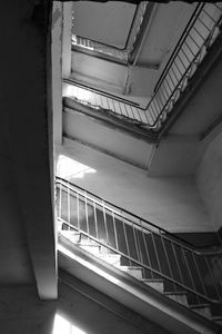 Low angle view of spiral stairs