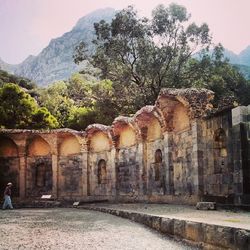 Old ruin against mountain