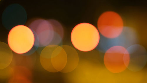 Defocused lights at night