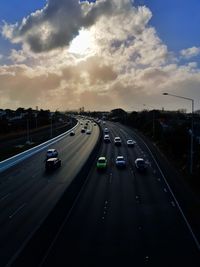 Road passing through highway