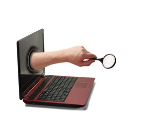 Low angle view of person using smart phone against white background