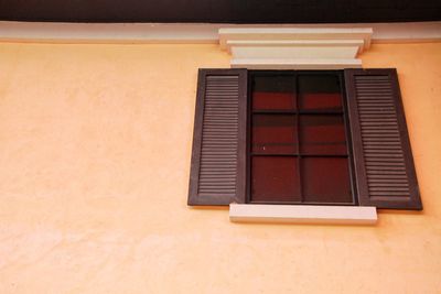 Low angle view of window on building