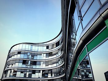 Low angle view of building against clear sky