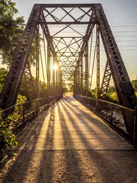 View of suspension bridge against sky