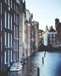 Houses against clear sky