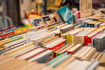 Close-up of books