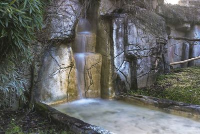 Scenic view of waterfall